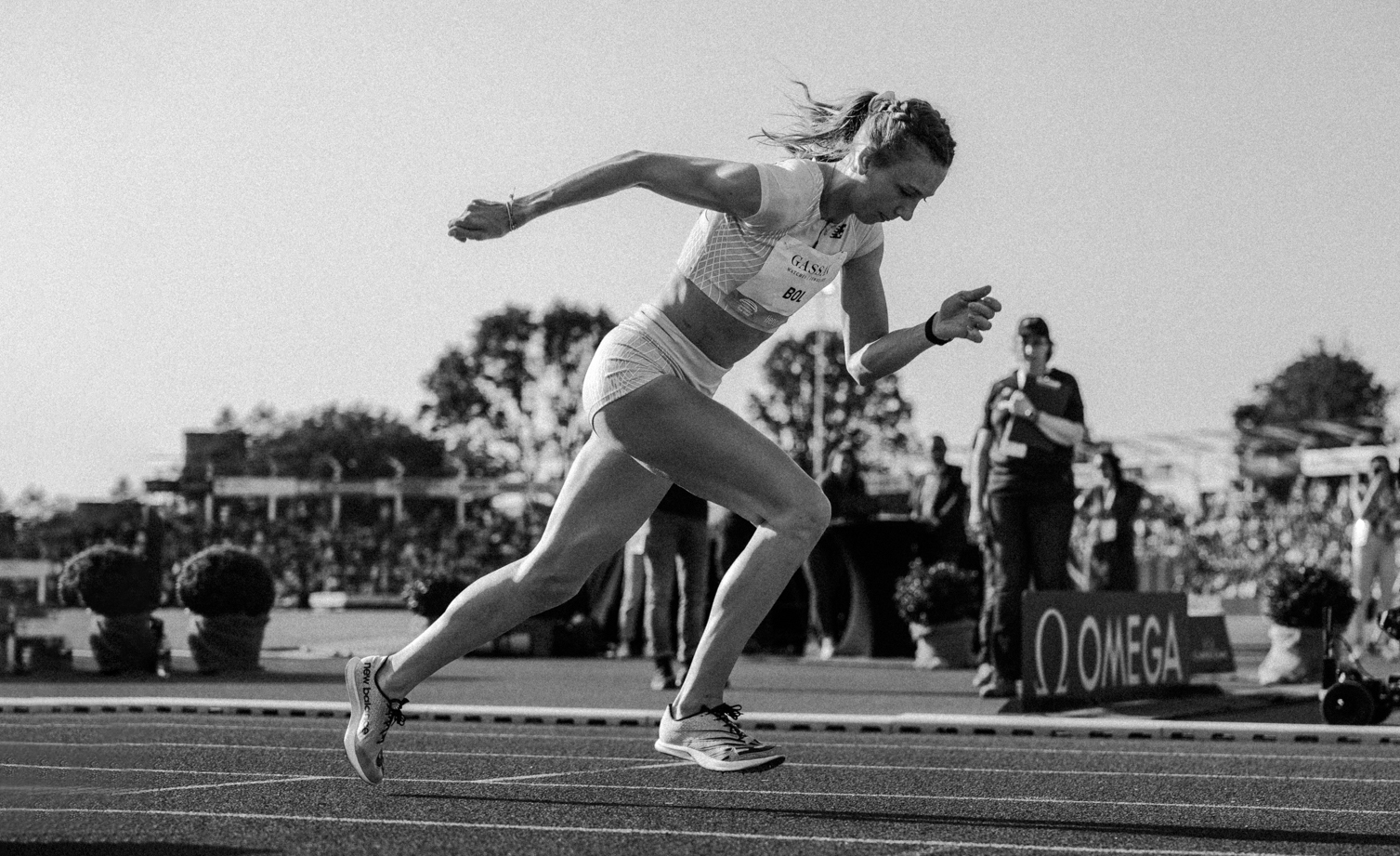 Femke Bol in actie bij FBK Games