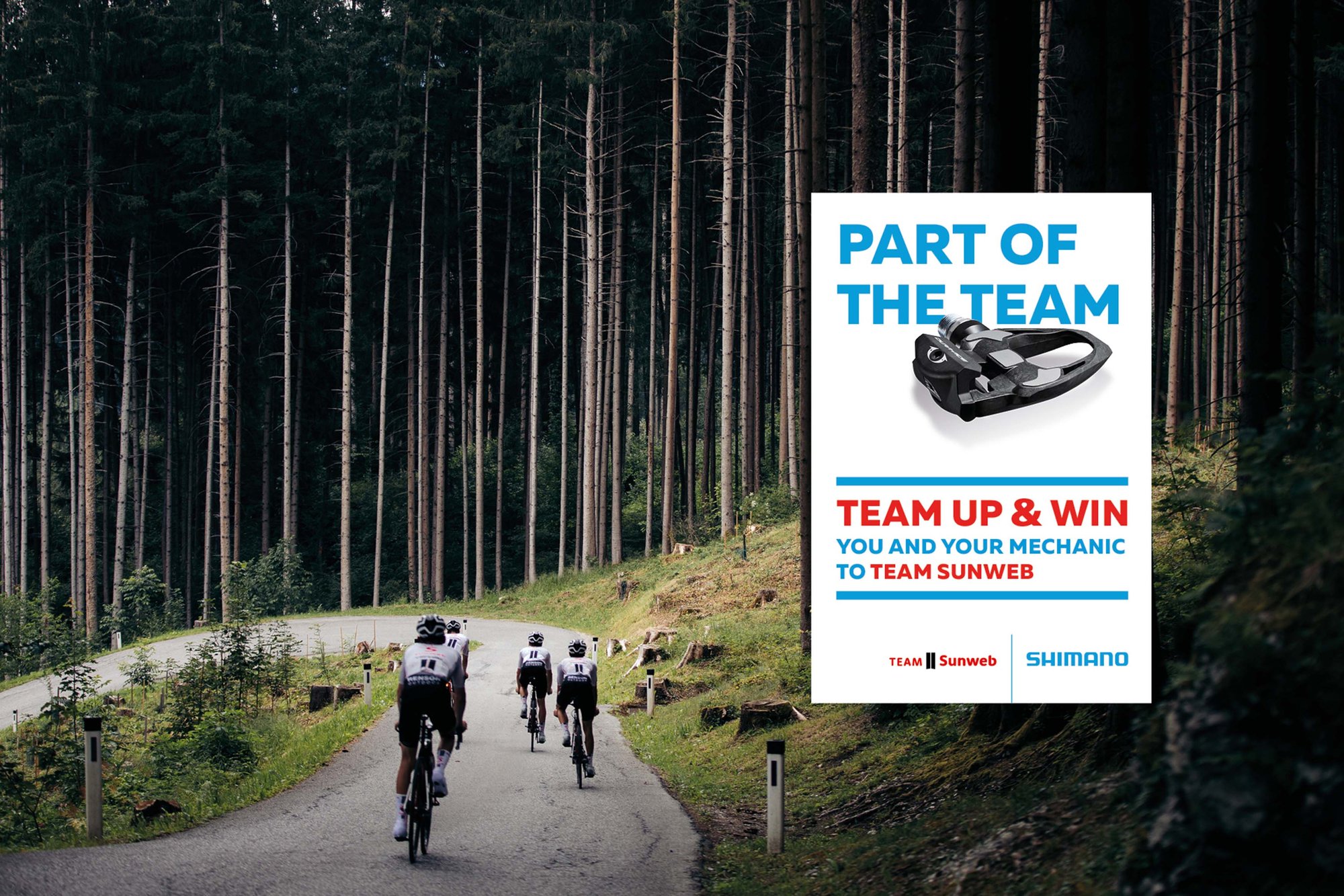 Campaign image Part of the Team with Team Sunweb for Shimano